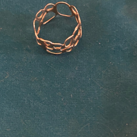 Handmade Sterling Silver Retro Circles Ring - Picture 5 of 9